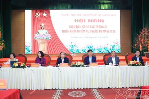 Thành phố Hà Nội: Giao ban công tác tháng 1, triển khai nhiệm vụ tháng 2 năm 2026