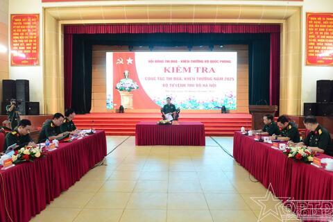 Kiểm tra công tác thi đua, khen thưởng năm 2025 tại Bộ Tư lệnh Thủ đô Hà Nội