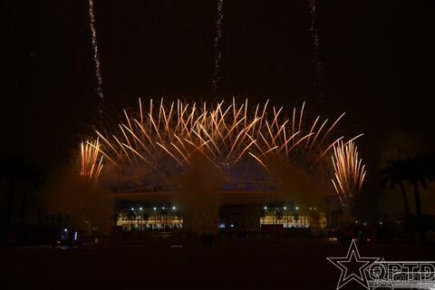 Mãn nhãn với màn pháo hoa rực sáng Mỹ Đình