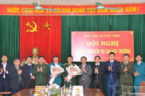 Bàn giao chức vụ Chỉ huy trưởng Ban CHQS xã Phúc Thịnh