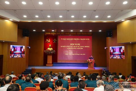 Phường Thanh Xuân sơ kết công tác quân sự, quốc phòng 6 tháng đầu năm 2026