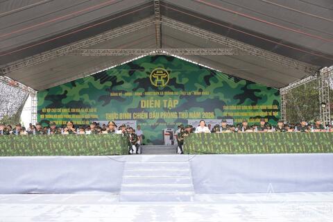 Cụm xã: Quảng Oai, Vật Lại, Minh Châu: Diễn tập thực binh chiến đấu phòng thủ năm 2026