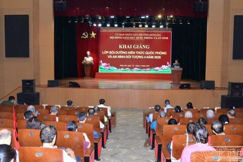 Khai mạc lớp bồi dưỡng kiến thức quốc phòng và an ninh đối tượng 4 năm 2026