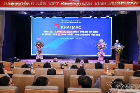 Khai mạc Trại sáng tác đồ họa và Đoàn thực tế sáng tác mỹ thuật đề tài LLVT – CTCM năm 2025