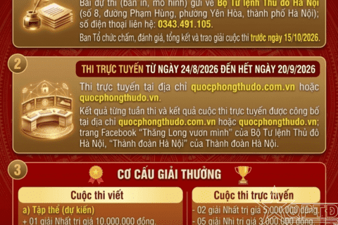 Cuộc thi tìm hiểu 80 năm Ngày truyền thống Lực lượng vũ trang Thủ đô Hà Nội (19/10/1946 - 19/10/2026)