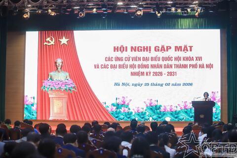 Thành phố Hà Nội gặp mặt các ứng viên đại biểu Quốc hội khóa XVI và đại biểu Hội đồng nhân dân