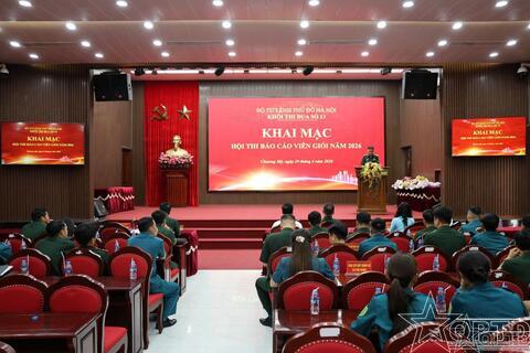 Sôi nổi Hội thi Báo cáo viên giỏi Khối thi đua số 13 Bộ Tư lệnh Thủ đô Hà Nội
