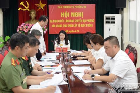 Phường Hai Bà Trưng sơ duyệt diễn tập tác chiến trong khu vực phòng thủ