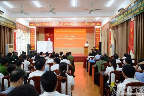 Xã Kiều Phú diễn tập tác chiến trong khu vực phòng thủ