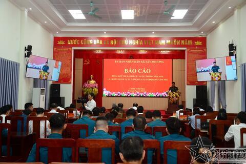 Xã Tây Phương sơ kết công tác quân sự, quốc phòng 6 tháng đầu năm 2026