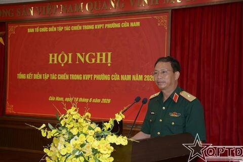 18 tập thể và 58 cá nhân được khen thưởng trong nhiệm vụ diễn tập tác chiến trong KVPT phường Cửa Nam năm 2026